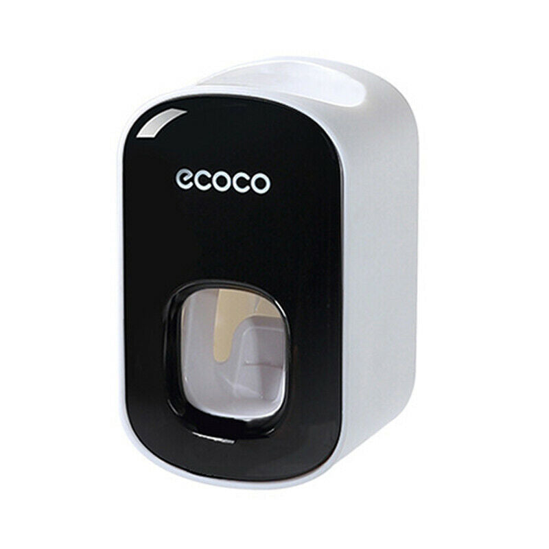 NNEDSZ Wall mount auto ands Free Toothpaste Dispenser Automatic Toothpaste Squeezer Bathroom Toothpaste Holder Black-0
