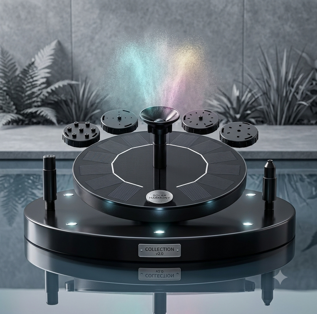 Solar Harmony Floating Garden Fountain