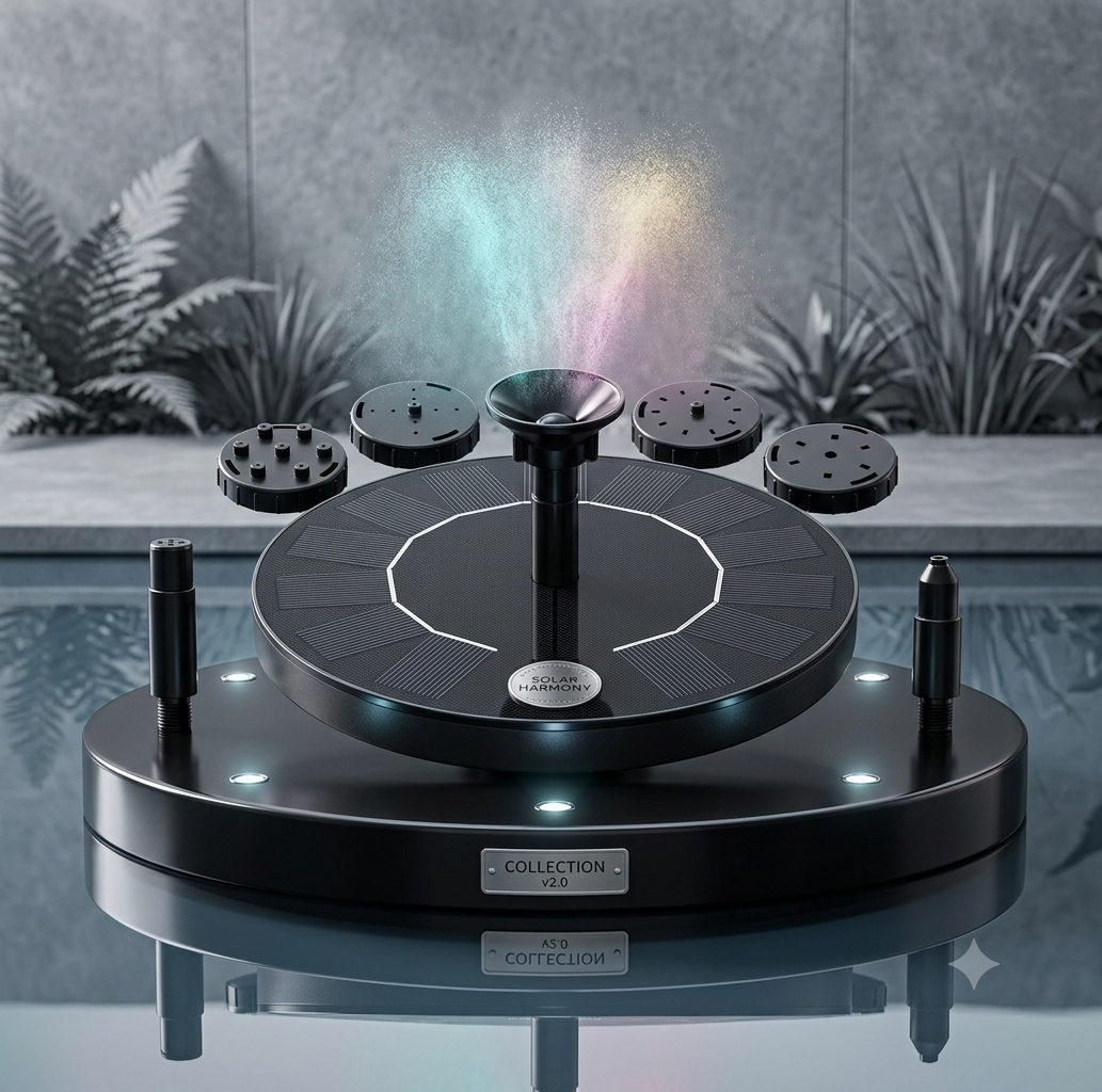 Solar Harmony Floating Garden Fountain