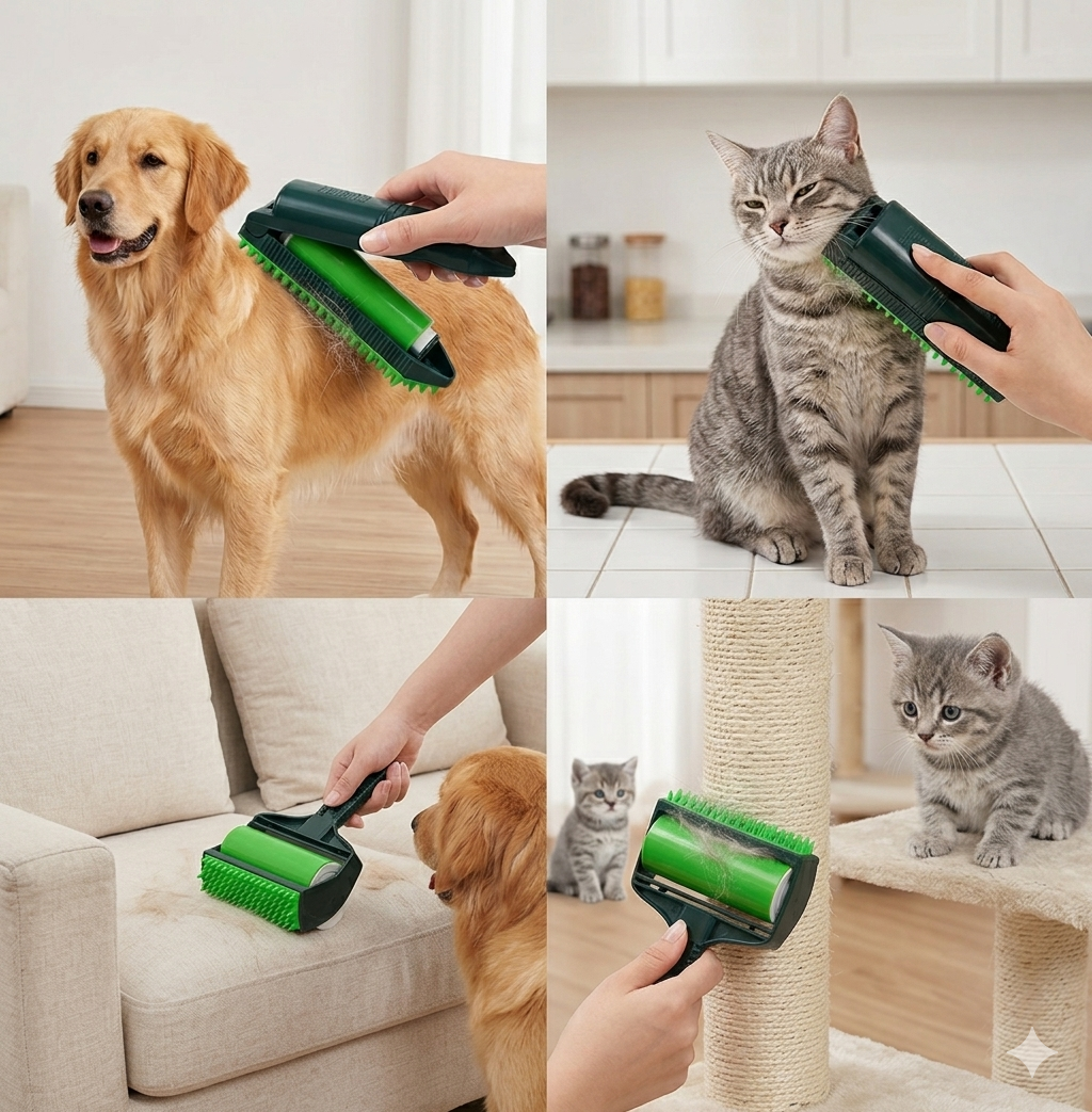Pet Hair Remover Roller – Easy Clean