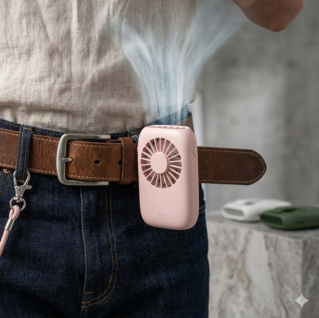 Portable Waist Fan — Hands-Free Cooling