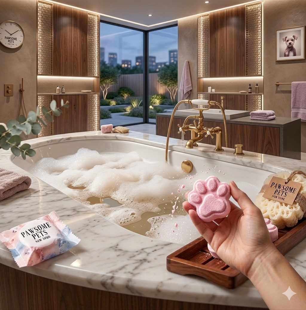 Dog Bath Bomb – Pink Paw Cleanser