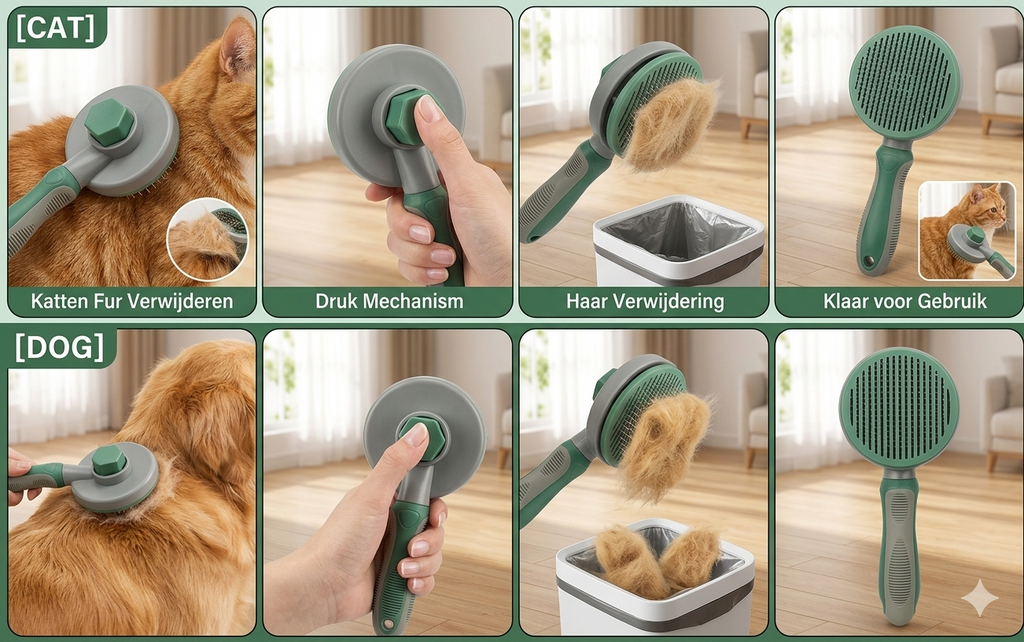 Pet Hair Removal Comb – Automatic