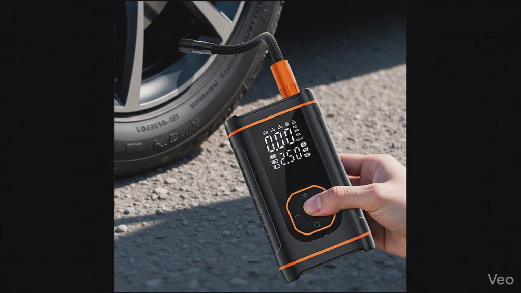 Portable Cordless Car Tyre Inflator — Digital Pressure Gauge